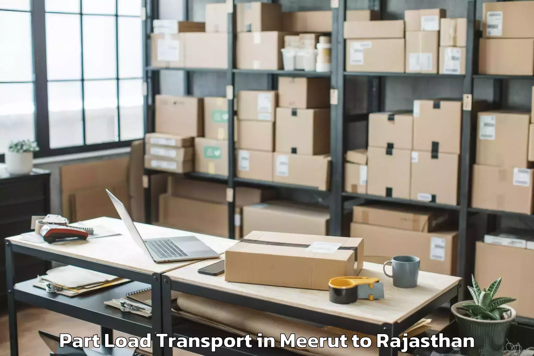 Book Your Meerut to Bagru Part Load Transport Today